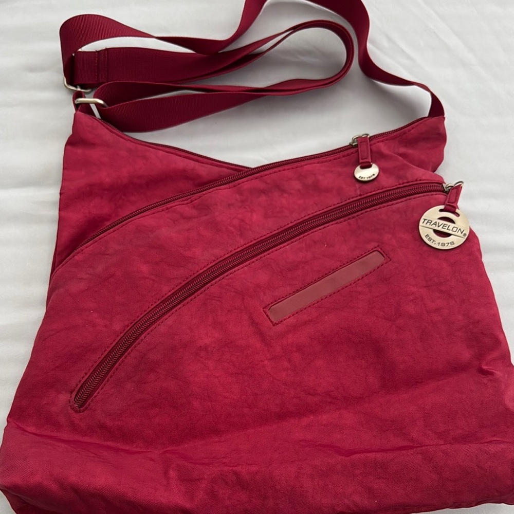 Travelon Burgundy Crossbody Bag
